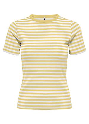Women's Color Block Short Sleeve Top - Casual Loose Fit T-Shirt, Yellow, Medium - View #11