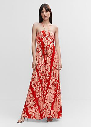 strapless open back dress RED BRIDAL GOWN  Ricco India