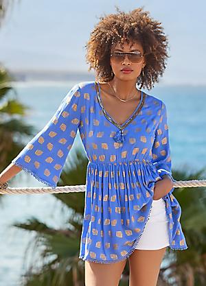 Joe Browns 【 Blue Boho Top Women 】 ファッション レディースファッション トップス シャツ ブラウス レディース 楽天市場】シャツ レディース 春 夏 トップス 半袖 五分袖