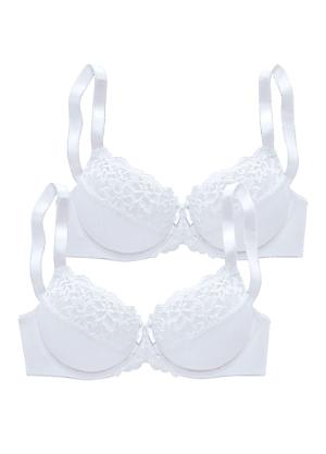 DKNY Super Glam Add 2 Cup Sizes Push Up Bra in White