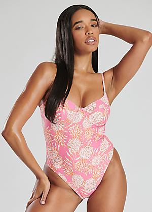 Cancun One-Piece Swimsuit by Bravissimo, Pink