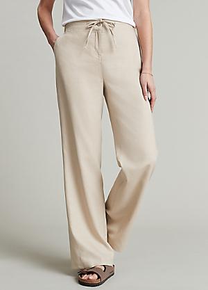 Linen Rich Crop Trousers by Kaleidoscope