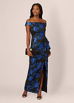 white and blue dresses Sophia Midi Dress in Blue and White Floral