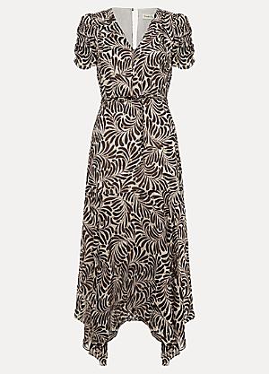 strapless open back dress EMBELLISHED PLEATED MIDI DRESS IN WINE- STYLE OF CB