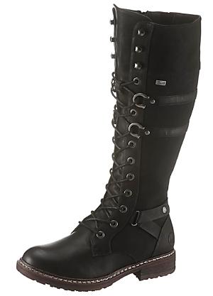 rieker long black boots
