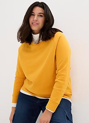 Plus size yellow sweatshirt online