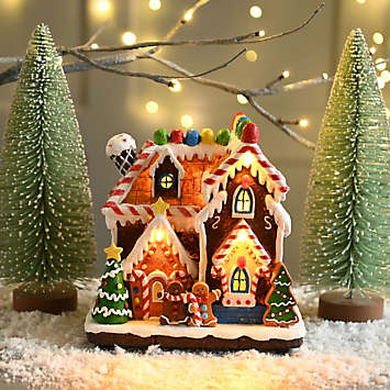 3 Vintage top Holiday Inspiration Porcelain Christmas Village Lightup Houses