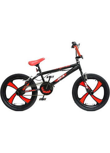 3 20 BMX Freestyle Boys Bike 20 Inch MAG Wheel Gyro Black Red by XN Look Again