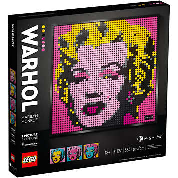 31197 Andy Warhol S Marilyn Monroe Canvas Wall Decor Set Soundtrack By Lego Art Look Again - Lego Canvas Wall Decor