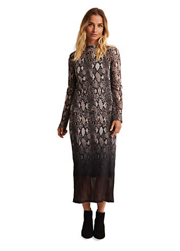 Snake on sale midi dress