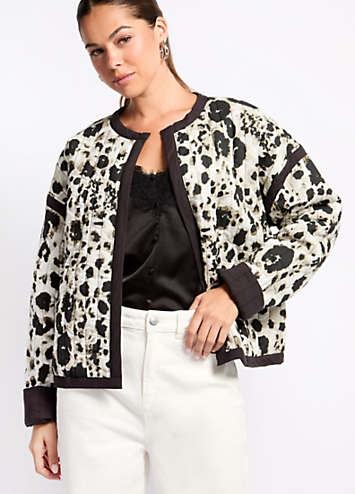 Animal Print Quilted Jacket by Vogue Williams by Little Mistress | Look ...