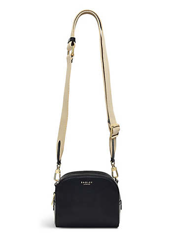 Arden Crescent Black Small Zip Around Crossbody Bag by Radley