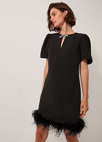 Arlette Feather Mini Dress by Monsoon