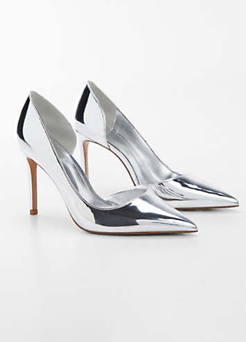 Silver metallic shop court shoes