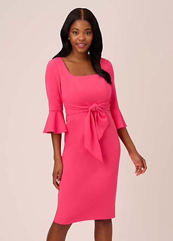 Bell Sleeve Tie Front Dress by Adrianna Papell Look Again