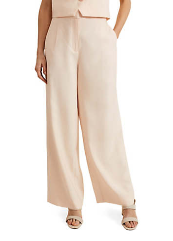 Bianca Wide Leg Peach Trousers by Phase Eight | Look Again