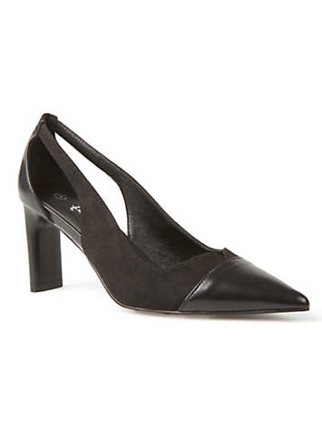 Black cut clearance out court heels