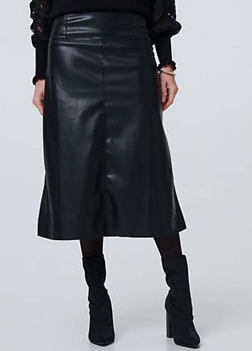 Black-Faux-Leather-High-Waist-