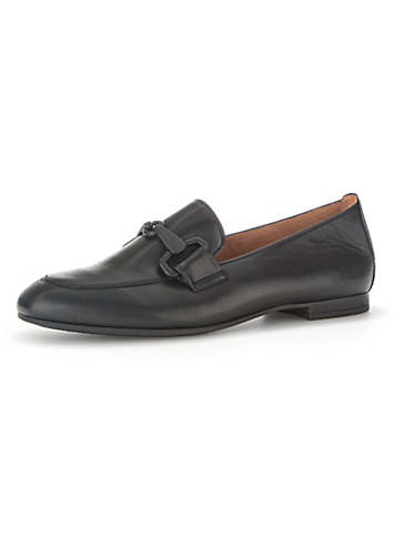 Black Leather Loafers by Gabor | Look Again