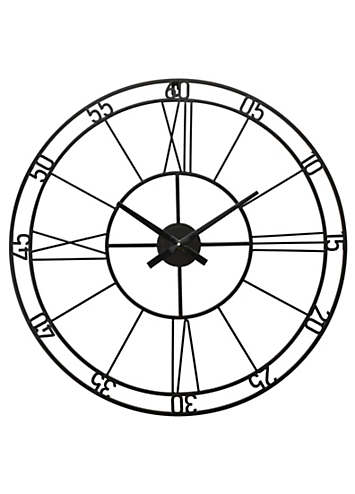 Black Metal Cut-Out Clock by Hometime | Look Again