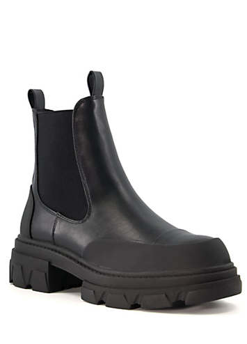 Black Punnet Chunky Sole & Rubber Guard Low Boots by Head Over Heels By ...