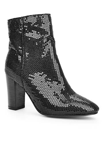 Black sequin 2025 ankle boots