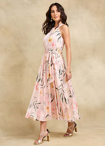 Deanna Midi Dress - Blush Floral Print