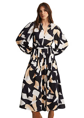 Callie Abstract Midi Dress by Phase Eight | Look Again