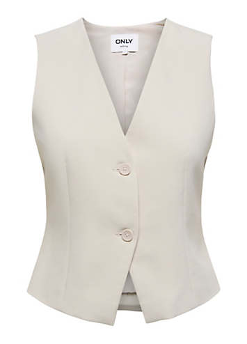 Look Again Casey Life Waistcoat by Only | Look Again