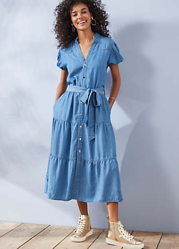 Look again shop denim dress