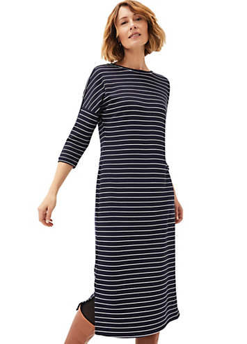 Cecile Stripe Midi Jersey Dress by 
