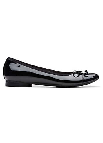 Collection Black Patent Loreleigh Rae Wide Fitting Shoes by Clarks Look Again