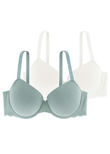 Lilith 2 Pack Underwired Light Padded Demi Bras by DORINA