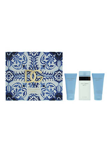 Dolce Gabbana Light Blue 3 Piece Set Eau De Toilette 50ml Body Cream 50ml Shower Gel 50ml by Dolce Gabbana Look Again