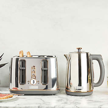 Microwave Rose Gold Kettle And Toaster Argos Dorchester Chrome
