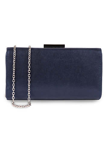 Navy blue box clutch on sale bag