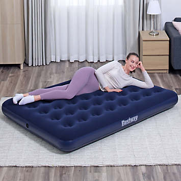 Bestway Double Raised Airbed With Pump Double Flocked Airbed With