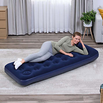 Flocked single 2025 air mattress