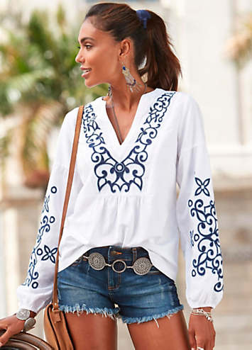 https://lookagain.scene7.com/is/image/OttoUK/355w/Embroidered-V-Neck-Long-Sleeve-Blouse-by-LASCANA~94611210FRSP.jpg