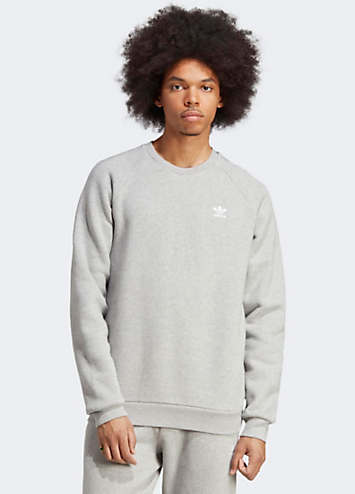 Adidas trefoil sweatshirt clearance grey