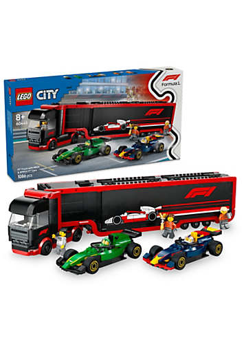 F1 Truck with RB20 AMR24 F1 Cars Playset by LEGO City Look Again