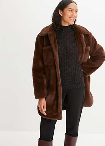 Faux Fur Coat by bonprix | Look Again