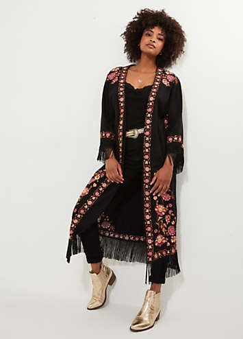 Floral-Embroidered-Longline-