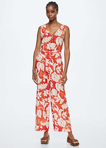 floral jumpsuit mango