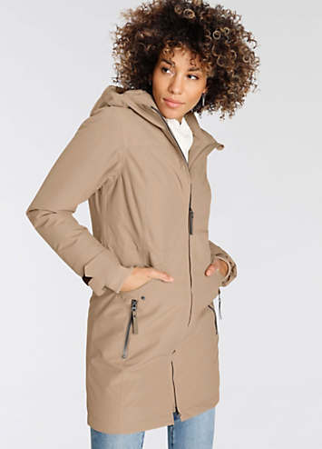 Parka Fonctionnelle Polarino 48013 Vert Foncé Taille 44 Femme - Imperméable, Coupe-vent, Occasion Avec Défaut