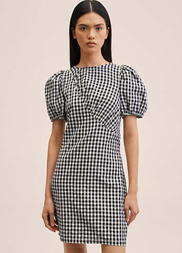 Gingham Check Mini Dress by Mango Look Again