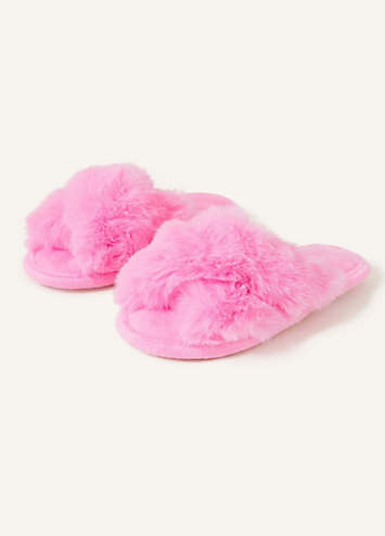 womens fur sliders
