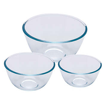 Pyrex Prepware 3 Piece Glass Mixing Bowl Set