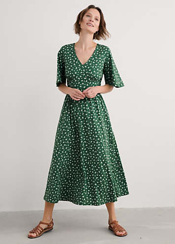 Green Chateaux Short Sleeve Maxi Dress by Seasalt Cornwall | Look Again