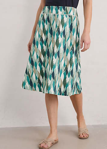 Green Jessica Grace A-Line Jersey Skirt by Seasalt Cornwall | Look Again